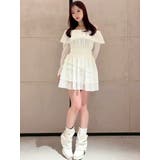 オフショルシフォンミニワンピース | RESEXXY | 詳細画像10