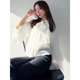 ワイドスリーブラッフルボリュームブラウス | RESEXXY | 詳細画像3 