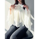 ホワイト | ワイドスリーブラッフルボリュームブラウス | RESEXXY