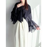 ブラック | ワイドスリーブラッフルボリュームブラウス | RESEXXY