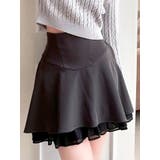 チャコールグレー | アシンメトリーフレアミニスカート | RESEXXY