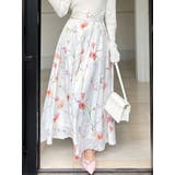 【memorif.】フラワーロングフレアスカート | RESEXXY | 詳細画像1 