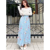 【memorif.】フラワーロングフレアスカート | RESEXXY | 詳細画像7 