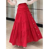 レッド | ティアードコットンロングスカート | RESEXXY