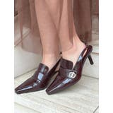 ブラウン | ポインテッドトゥローファーミュール | RESEXXY