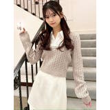 シャツドッキングケーブルニットトップス | RESEXXY | 詳細画像10 