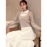 シャツドッキングケーブルニットトップス | RESEXXY | 詳細画像16 