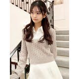 シャツドッキングケーブルニットトップス | RESEXXY | 詳細画像9 