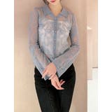 ブルー | シアーポロニットトップス | RESEXXY