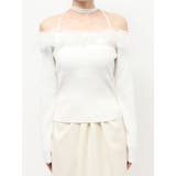 シアーコンビオフショルニットトップス | RESEXXY | 詳細画像18 