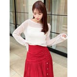 透かし編みクロップドニットトップス | RESEXXY | 詳細画像3 