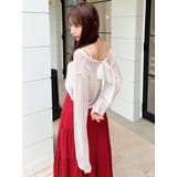 透かし編みクロップドニットトップス | RESEXXY | 詳細画像4 