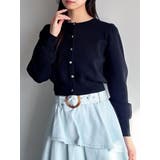 ブラック | クルーネックニットカーディガン | RESEXXY