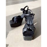 ブラック | ツイスト厚底サンダル | RESEXXY