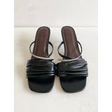 ブラック | ラインビジューストラップサンダル | RESEXXY