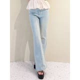 アイスブルー | ラインストーンデニムパンツ | RESEXXY