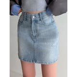 アイスブルー | ベーシックデニムミニスカート | RESEXXY