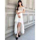 ベージュ | シフォンドッキングオフショルワンピース | RESEXXY