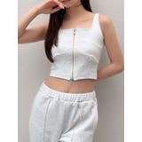 ライトグレー | コルセットデザインカットトップス【セットアップ着用可能】 | RESEXXY