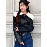 ブラック | ビッグカラーフェイクレザージャケット | RESEXXY