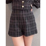 チャコールグレー | チェックハイウエストショートパンツ | RESEXXY