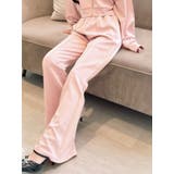 ピンク | ラインストーンデザインスウェットパンツ【セットアップ着用可能】 | RESEXXY