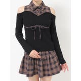 チェックシャツドッキングニットトップス【セットアップ着用可能】 | RESEXXY | 詳細画像32 