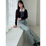 シャツドッキングロゴニットトップス | RESEXXY | 詳細画像4