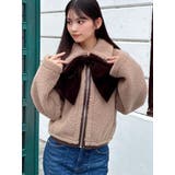 ベージュ | ビッグリボンボアブルゾン | RESEXXY