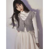 アイスブルー | チュールフリルニットビスチェ | merry jenny