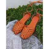 オレンジ | メッシュレースアップshoes | merry jenny