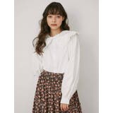 品揃え豊富で フリルカラーパフスリーブブラウス[品番：MKSW0045780]｜merry トップス