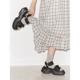 ブラック | フリルメッシュスニーカーサンダル | merry jenny