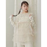 floral print レースtops | merry jenny | 詳細画像36