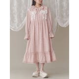 ピンク | flowerフリルリボンワンピース | merry jenny