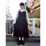 ブラック | pokopoko ribbon race dress | merry jenny