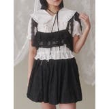 ブラック | レースティアードビスチェ | merry jenny