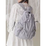 ブルー | gather ribbon back pack | merry jenny