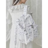 ブルー | flowerフリルバックパック | merry jenny