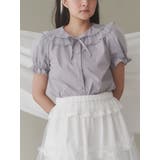 グレー | チュールパフブラウス | merry jenny