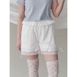 オフホワイト | デコラティブレースショートパンツ | merry jenny