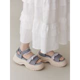 ブルー | フリルメッシュスニーカーサンダル | merry jenny