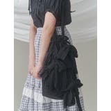 ブラック | りぼんのレーストートバッグ | merry jenny