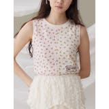 ピンク | floral×floralカットタンクトップ | merry jenny