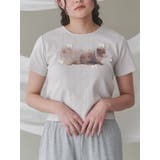 ライトグレー | ラビットribbon Tシャツ | merry jenny