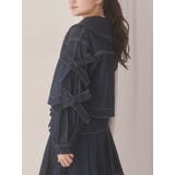 ブルー | Bigリボンデニムジャケット | merry jenny