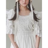 ブルー | flower camisole tops | merry jenny