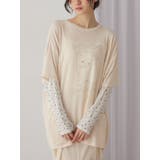 アイボリー | cat ribbonレイヤードロンT | merry jenny