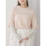 ピンク | cat ribbonレイヤードロンT | merry jenny