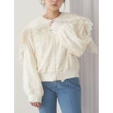 ブルー | ribbonセーラーサテンブルゾン | merry jenny